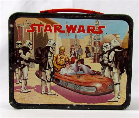 1977 star wars metal lunch box|1977 Star Wars lunch box.